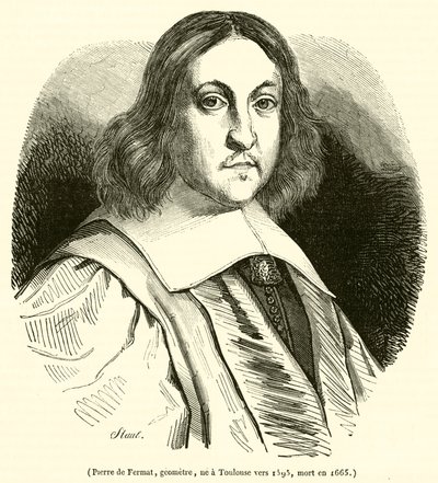 Pierre de Fermat, geómetra, nacido en Toulouse alrededor de 1595, muerto en 1665 de French School
